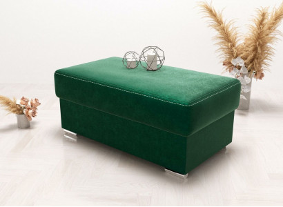 Möbel Wohnen Sitzbänke Sitz Textil Grün Design Ottomane Hocker Polsterhocker Fuß